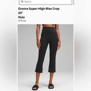 Lululemon Groove Super-High-Rise Crop